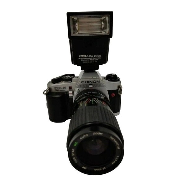 CHINON DP-5 Double Program SLR Film Camera Five Star MC 35-75MM Lens ProSpec 2X - Picture 2 of 11